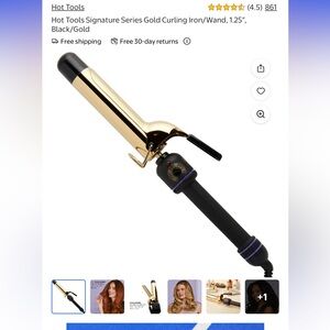 Hot tools pro signature Gold and Black Curling Iron